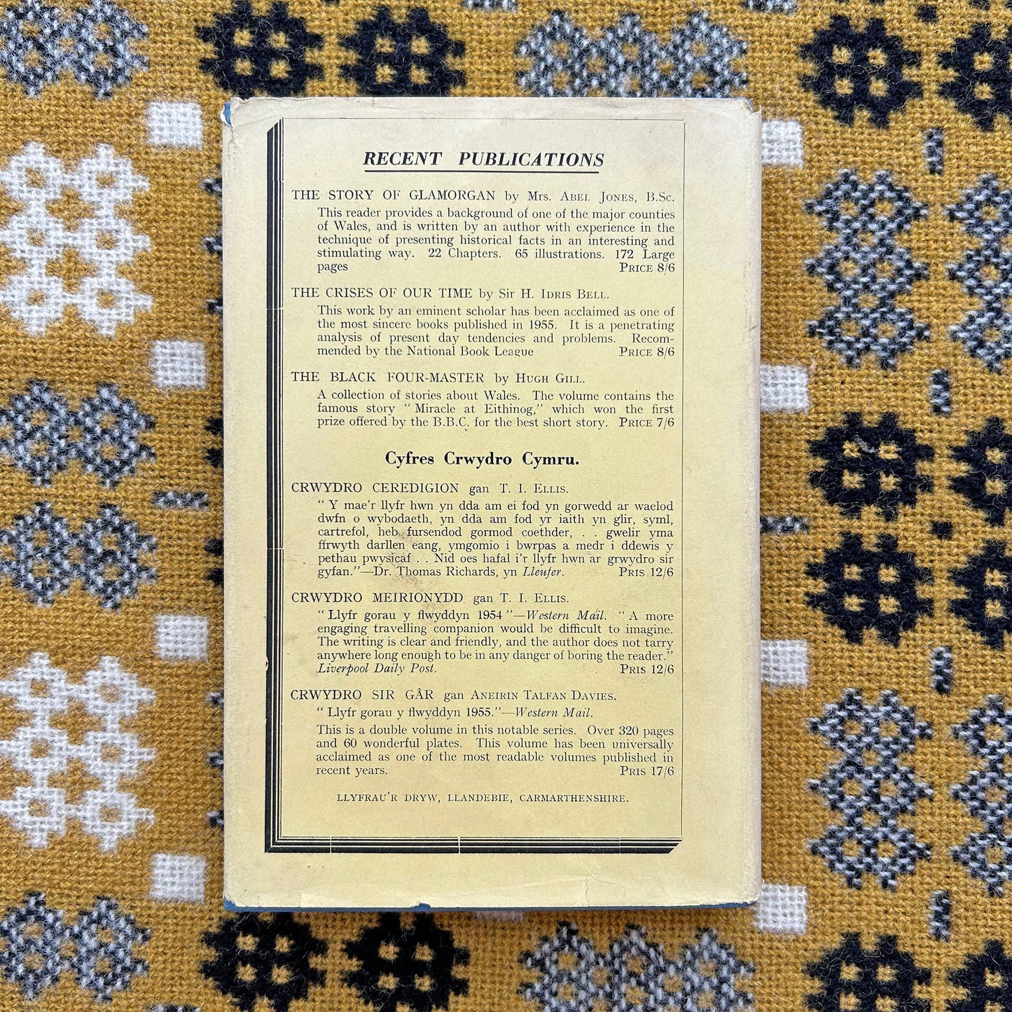 Y Geiriadur Newydd - Vintage Welsh English Dictionary - 1956 (Preloved)