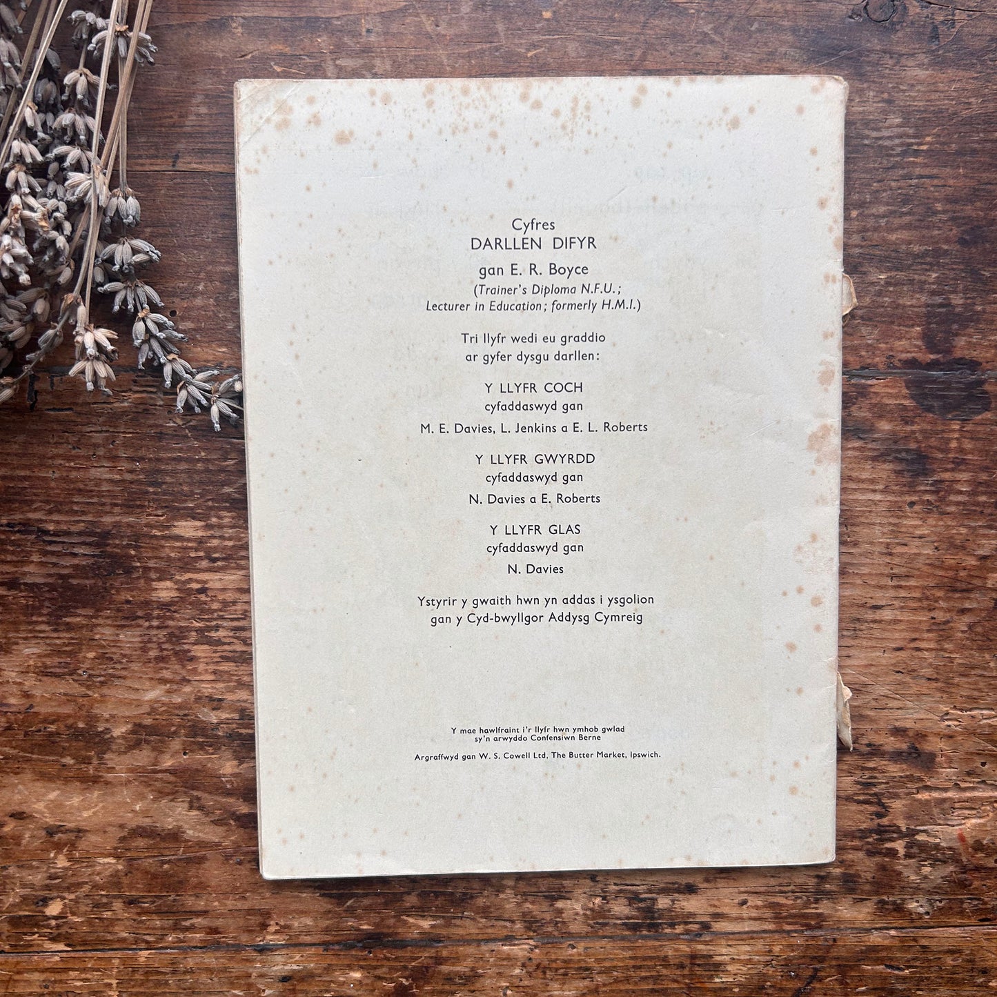 Y Llyfr Gwyrdd - E. R. Boyce - 1953 (Preloved)