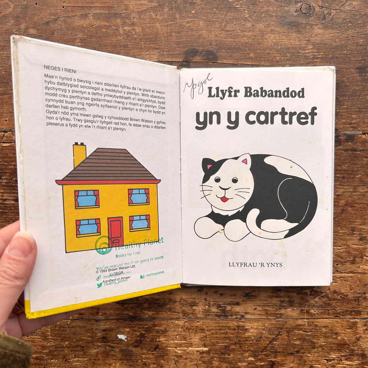 Yn y Cartref - Llyfr Babandod - 1994 (Preloved)