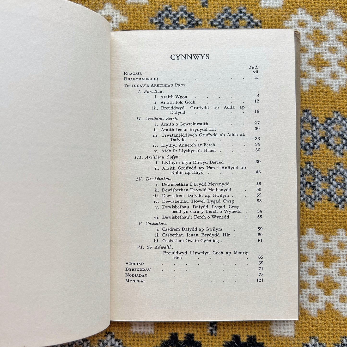 Yr Areithiau Pros - D Gwenallt Jones - 1934 (Preloved)