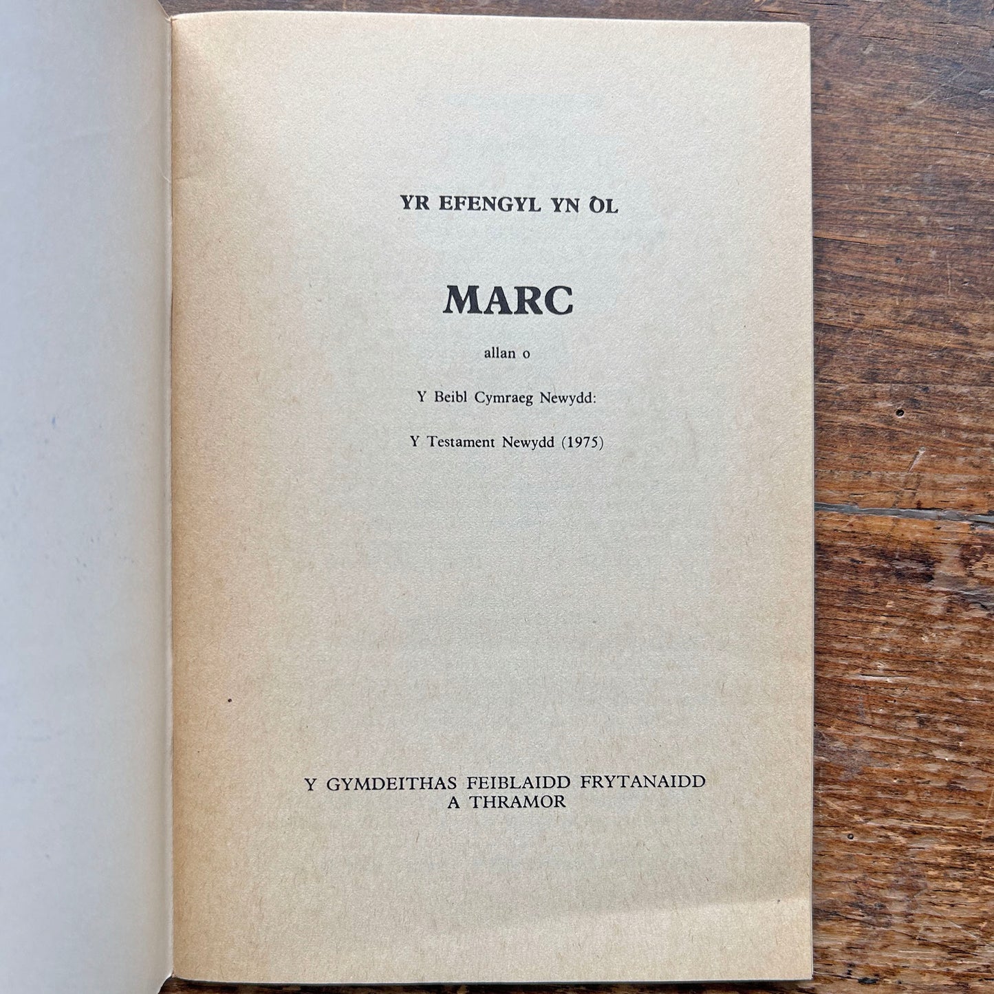 Yr Efengyl yn Ol Marc - The Gospel According to Mark - 1975 (Preloved)