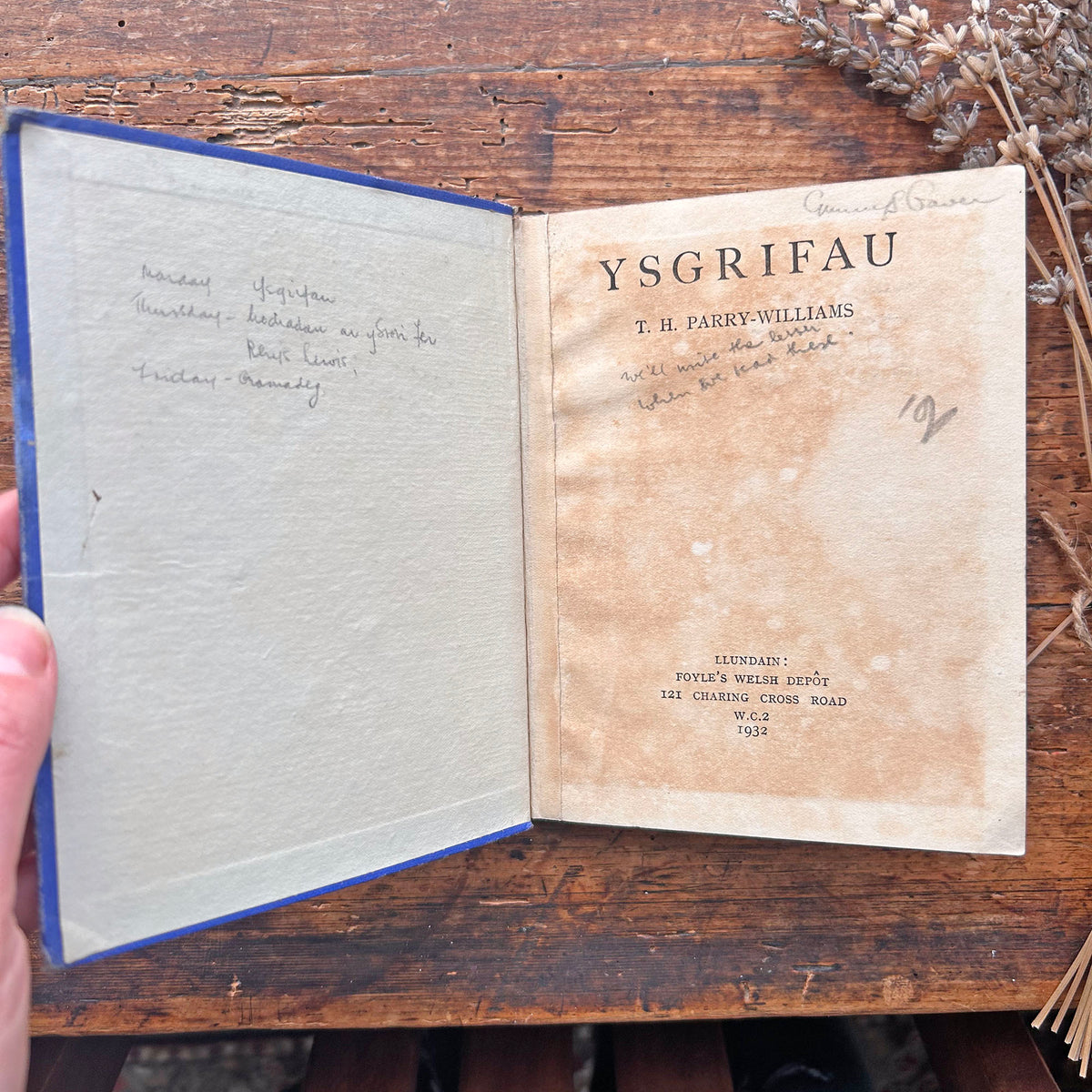 Ysgrifau - T. H. Parry Williams - 1932 (Preloved)