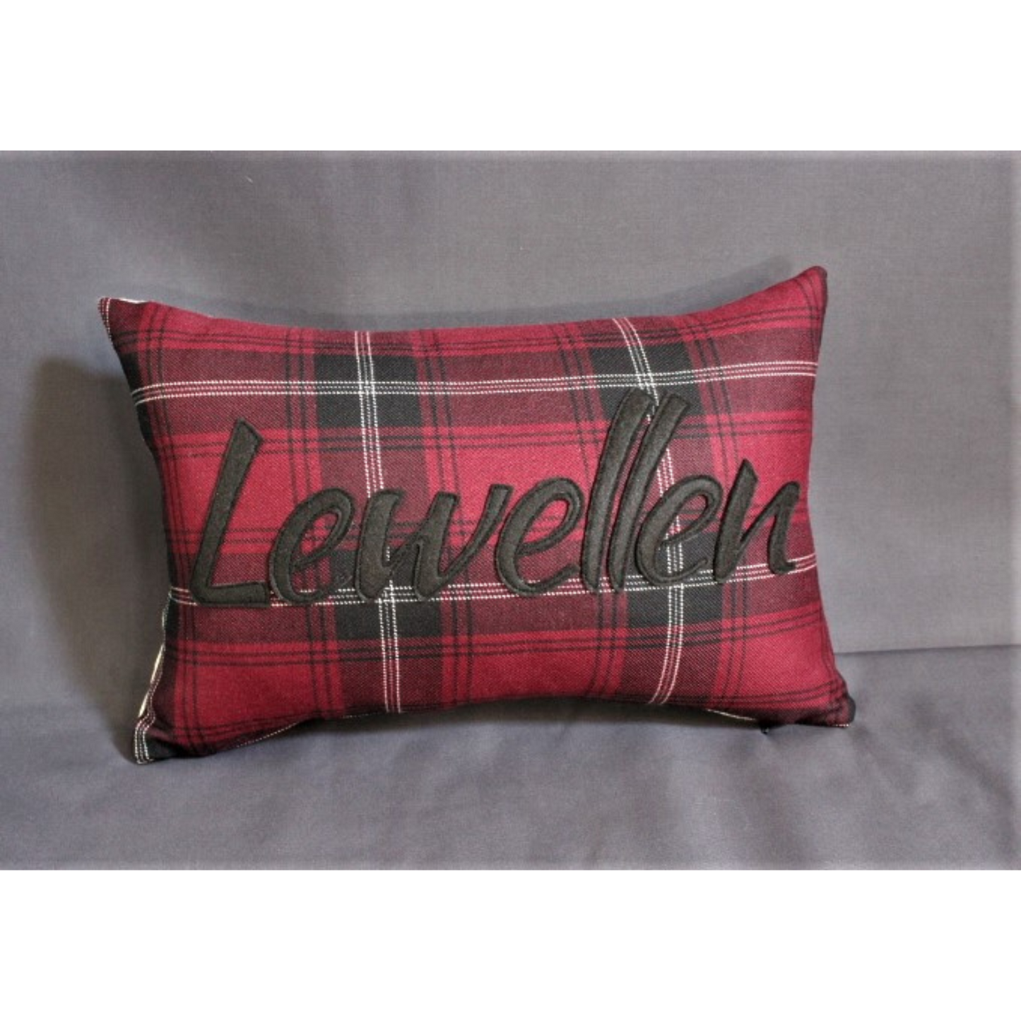 Cushion - Welsh Clan Tartan Wool - Your Surname - Personalised - Oblong