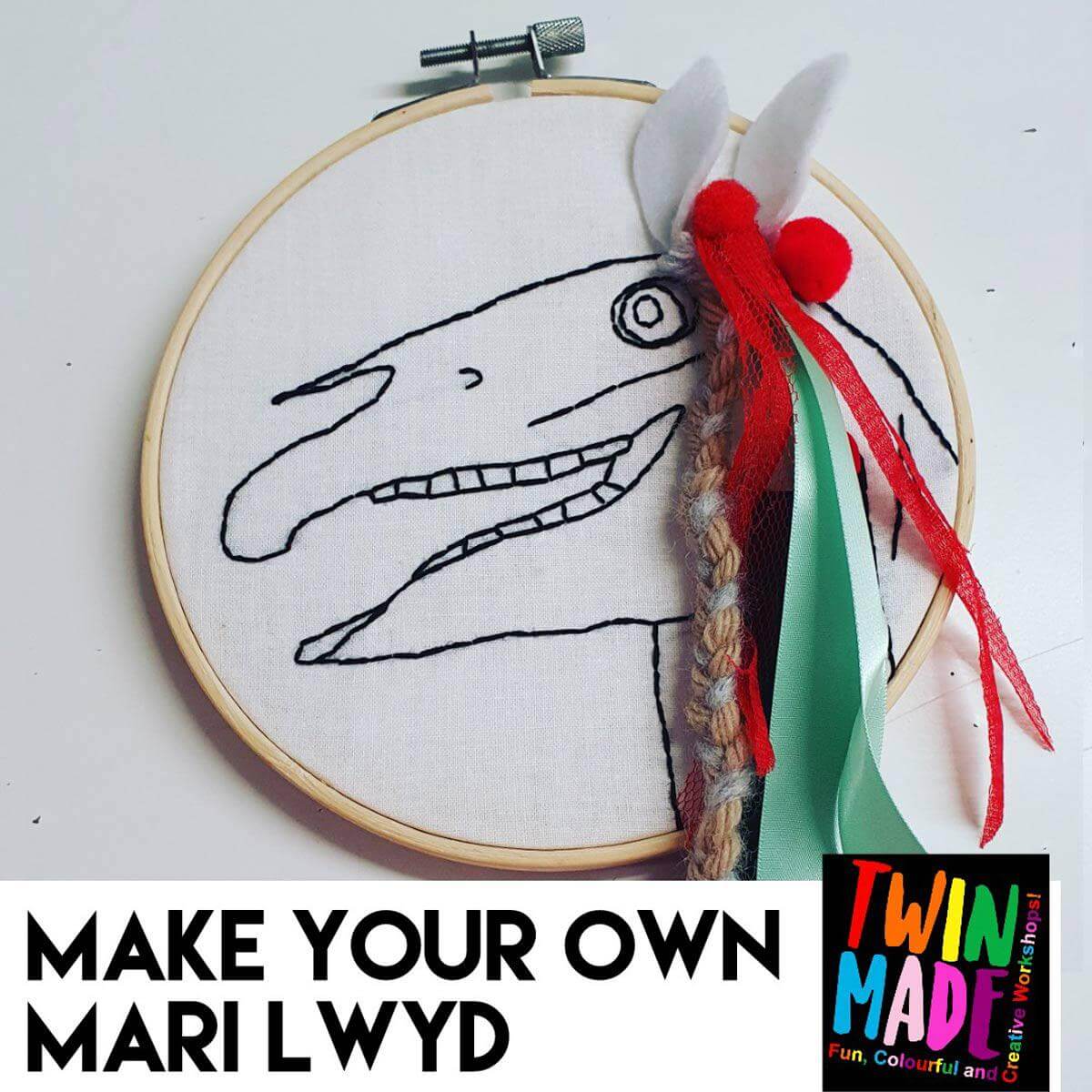 Embroidery Kit - Hoop Art - Mari Lwyd