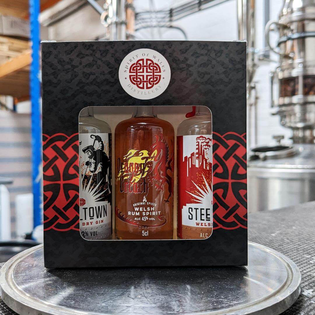 Gift Set - Spirit of Wales - 3 x 5cl Bottles (UK Postage Included)