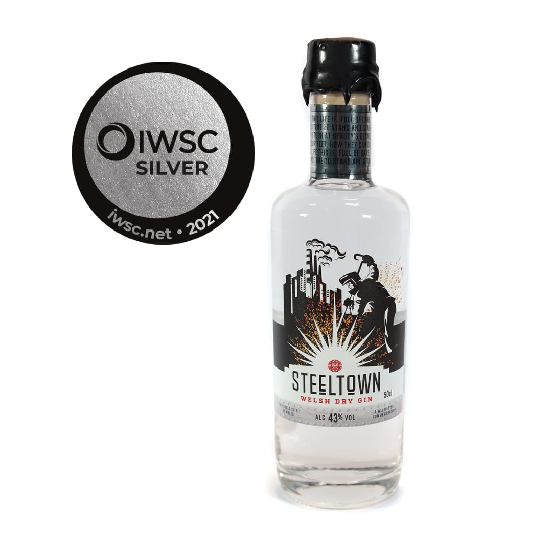 Welsh Dry Gin - Steeltown - 50cl - Spirit of Wales (UK Postage Included)