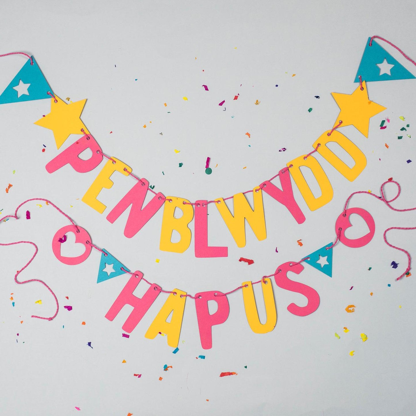 Bunting Garland - Penblwydd Hapus - Happy Birthday