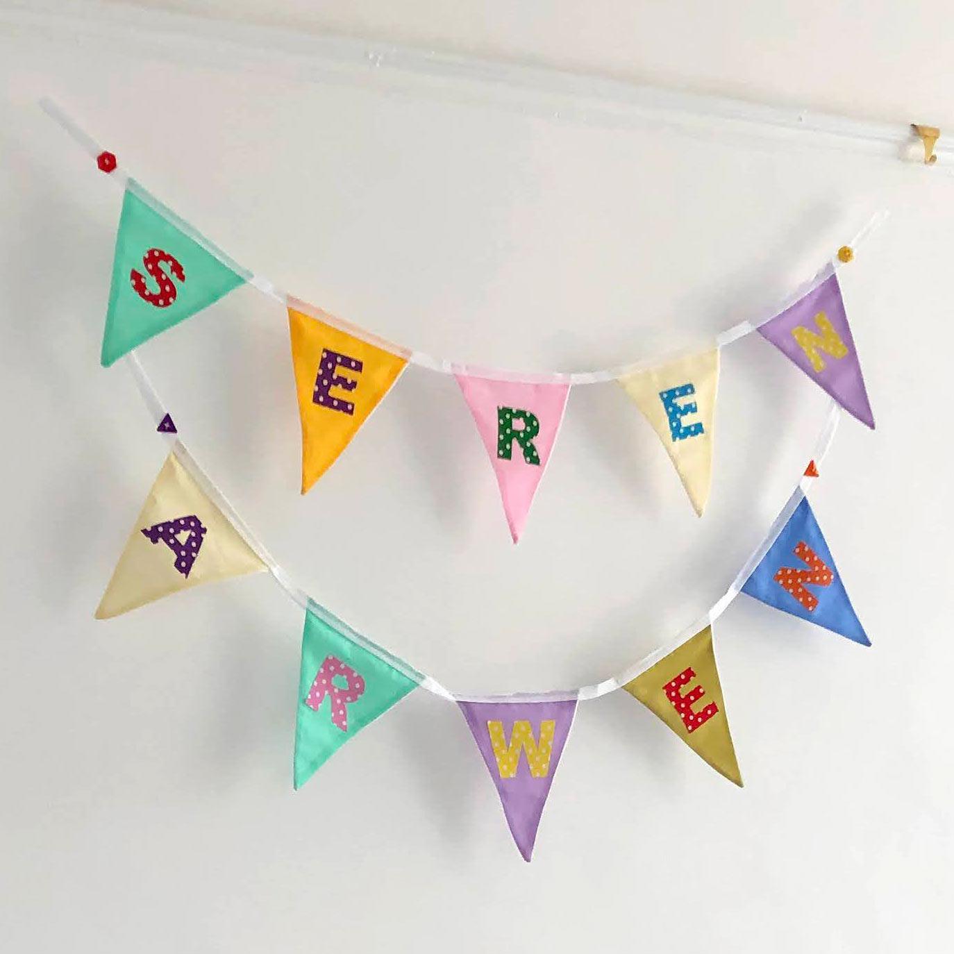 Bunting - Personalised Name - Rainbow