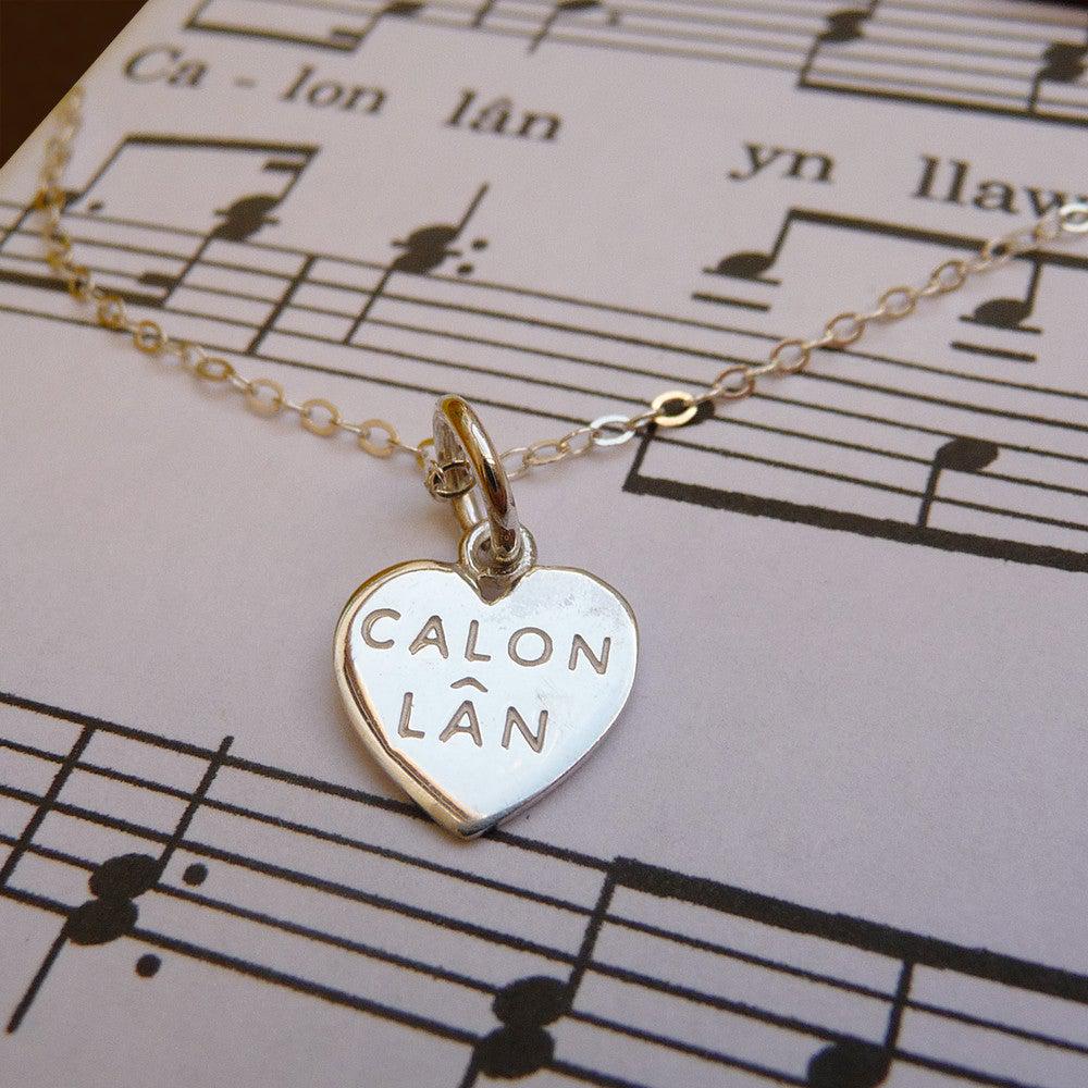 Mini Pendant / Charm - Calon Lan - Sterling Silver or Gold Plated