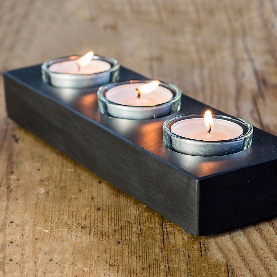 Candle Holder - Welsh Slate - Tea Lights