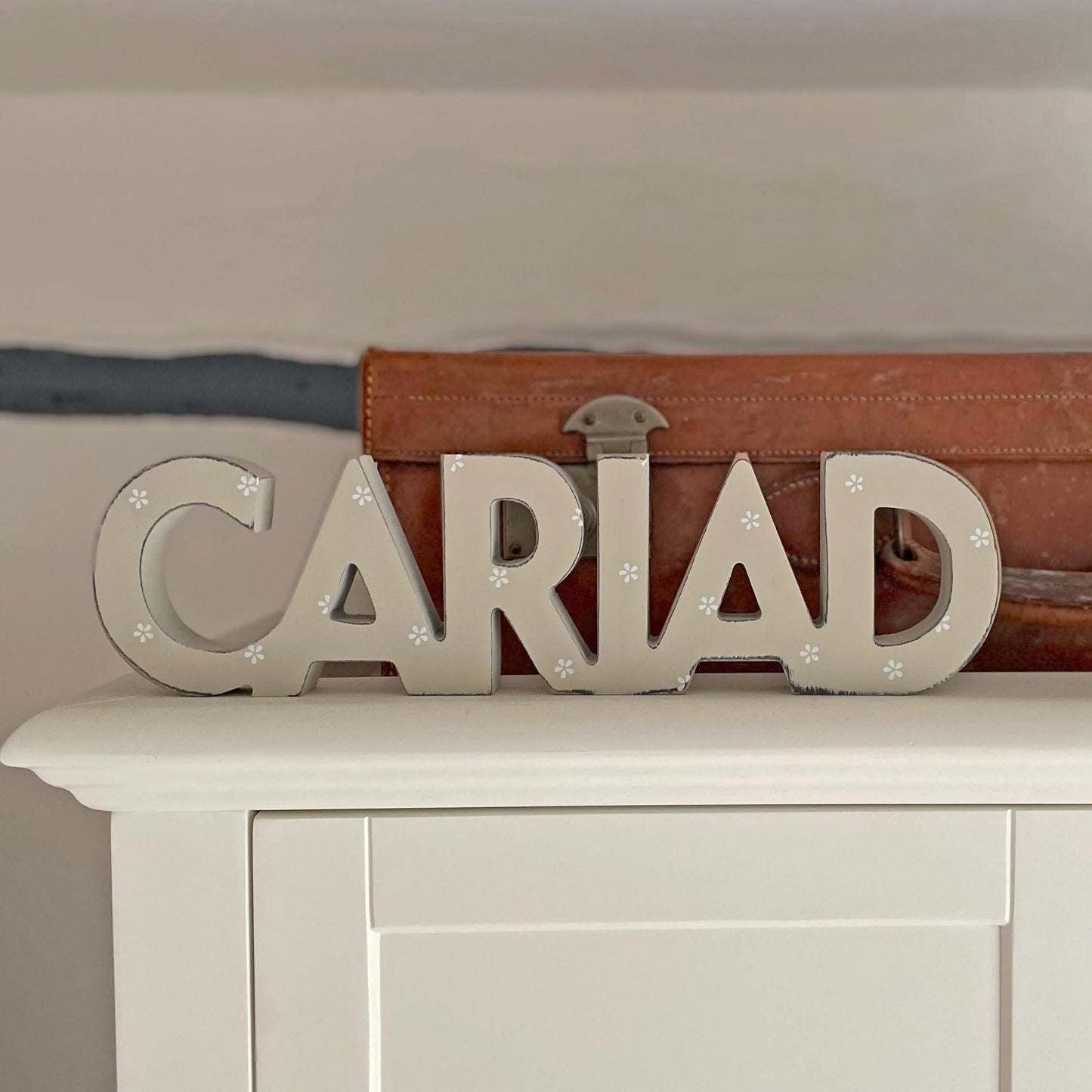 Decoration - Wooden Word - Cariad / Love / Sweetheart