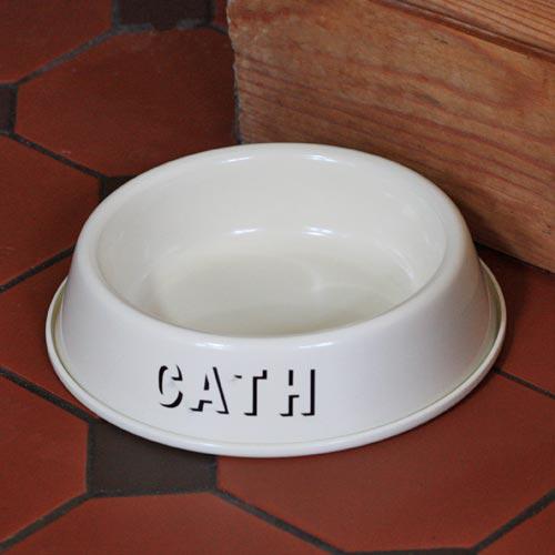 Pet Bowl - Welsh - Cat / Dog - Cath / Ci - Enamel