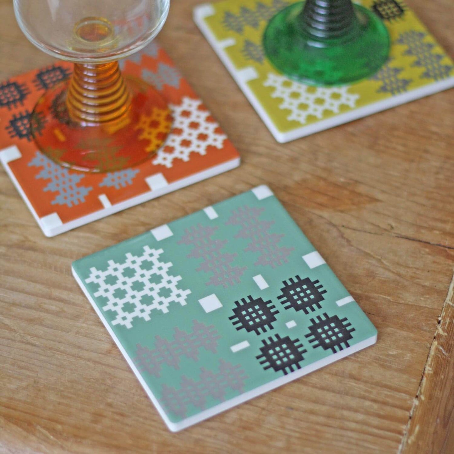 Coasters - Welsh Tapestry Print - Various Colours