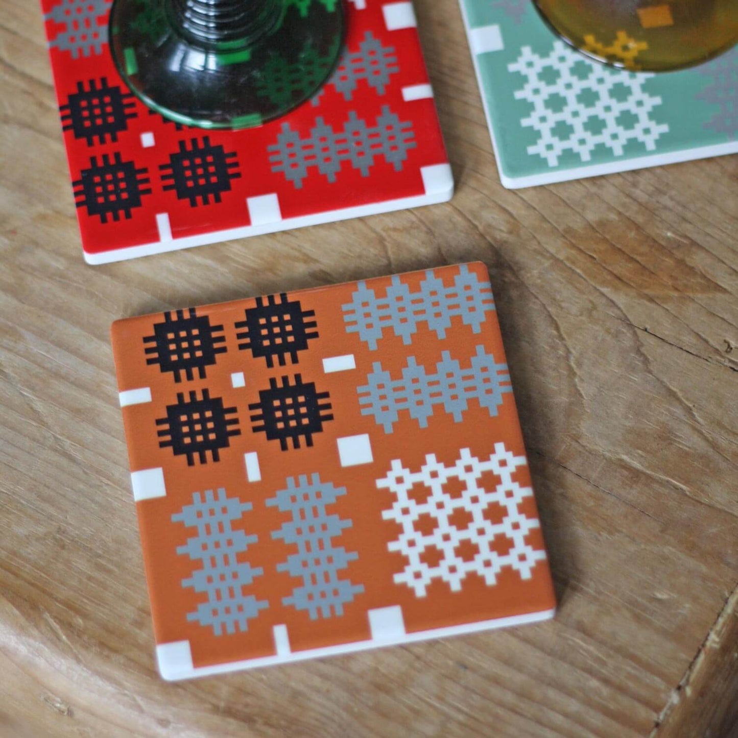 Coasters - Welsh Tapestry Print - Various Colours