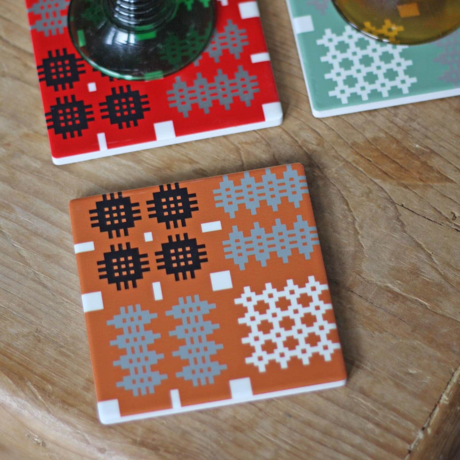 Coasters - Welsh Tapestry Print - Various Colours