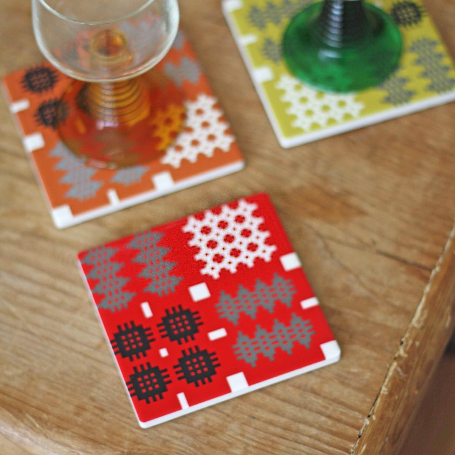 Coasters - Welsh Tapestry Print - Various Colours