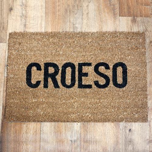 Door Mat - Welsh Language - Croeso - Welcome