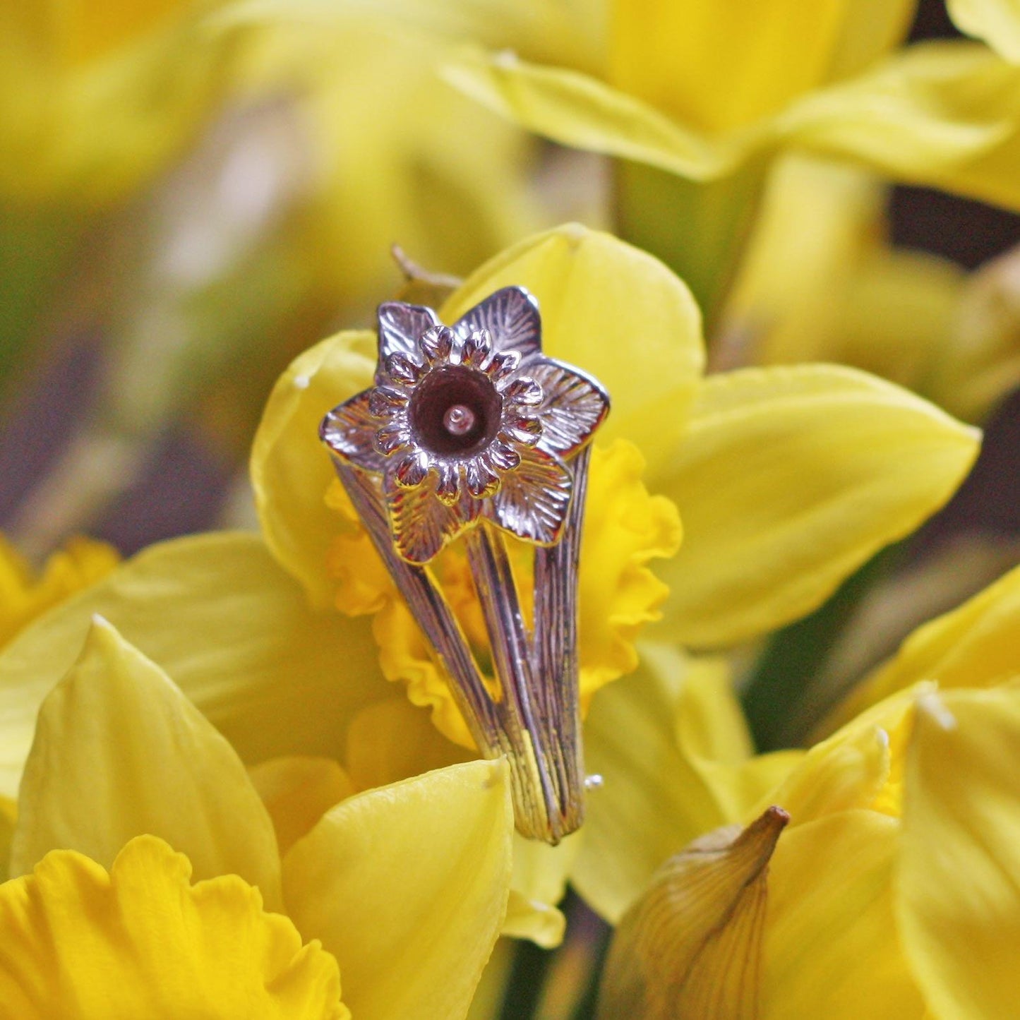 Pin / Brooch - Welsh Daffodil - Sterling Silver or Gold Plated