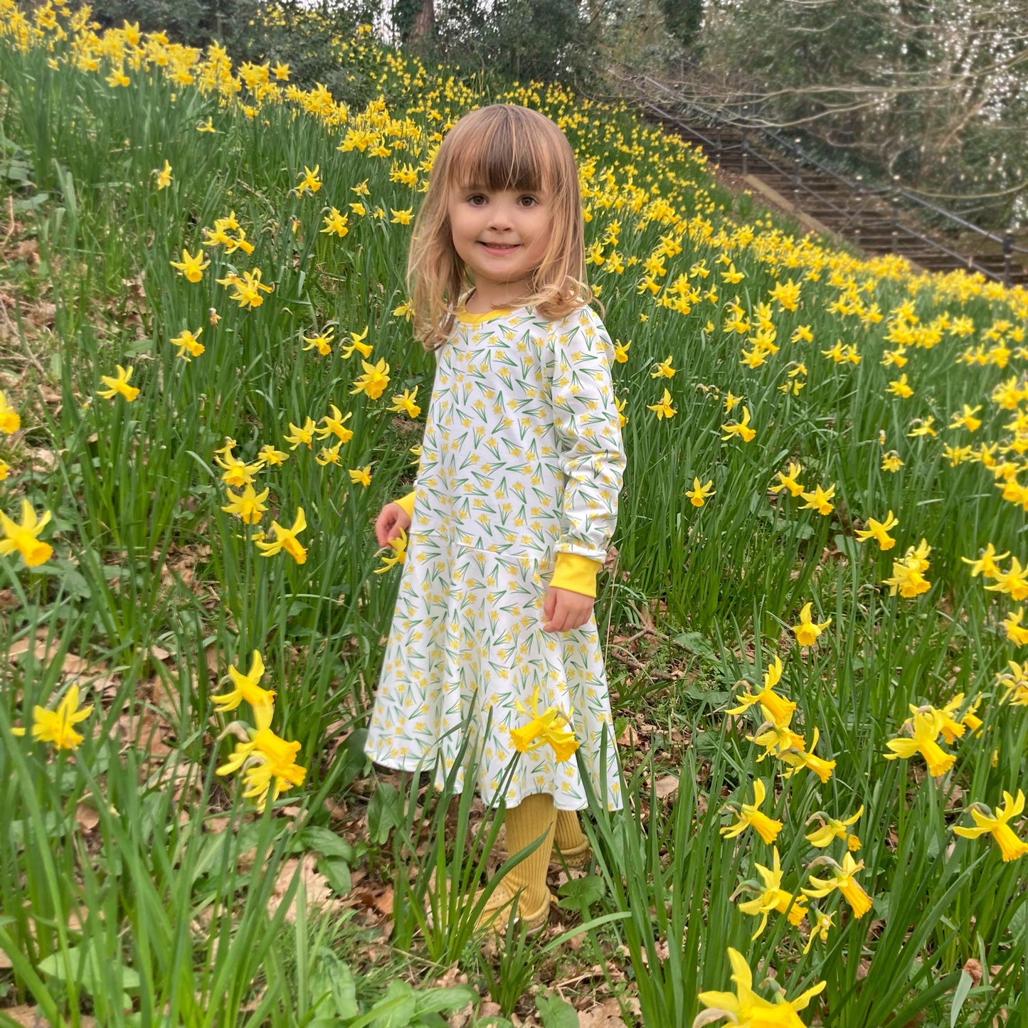 Skater Dress - Baby / Kids - Daffodil Print