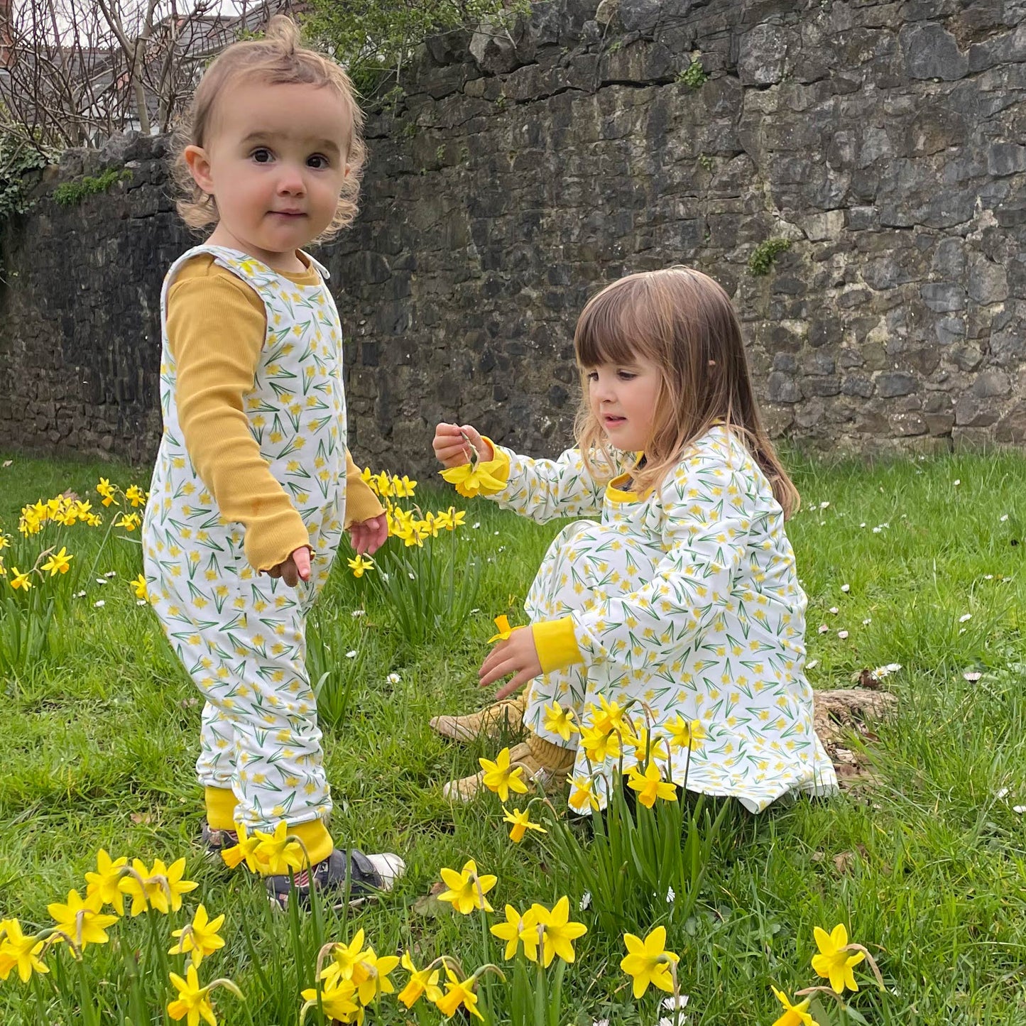 Dungarees / Rompers - Baby / Kids - Daffodil Print