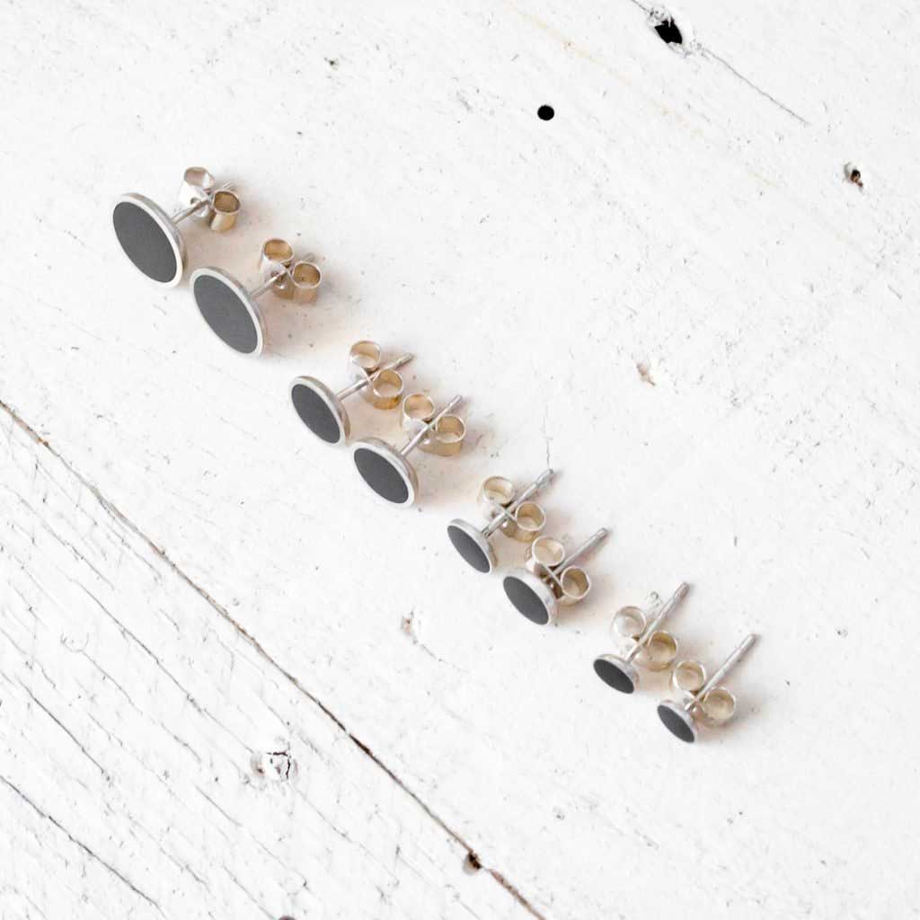 Earrings - Welsh Slate - Studs