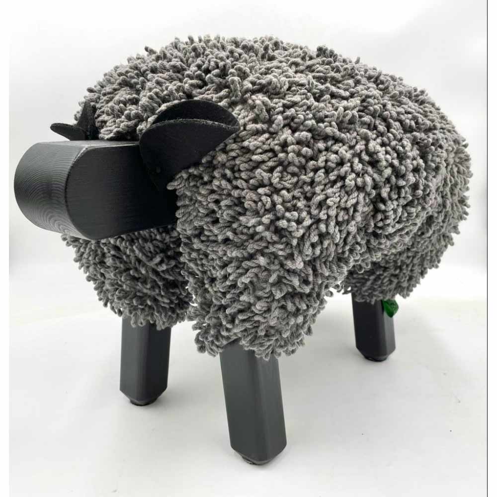 Foot Rest - Welsh Sheep - Original Ewemoo - Smoked Pearl / Dark Grey