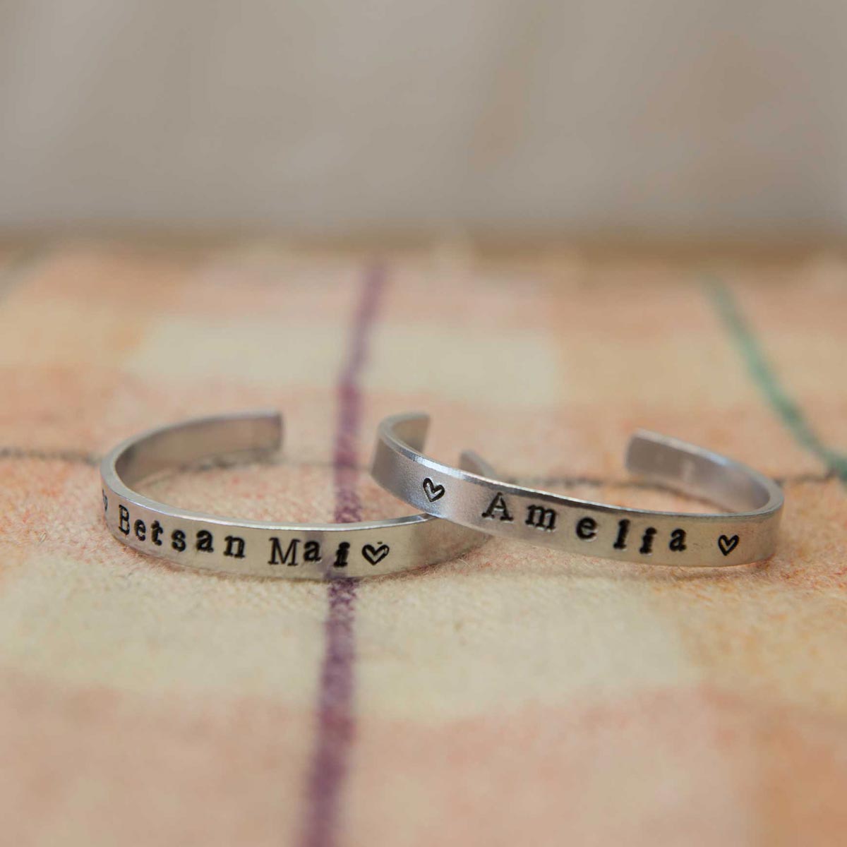 Bangle - Hand-stamped Aluminium - Personalised - Child