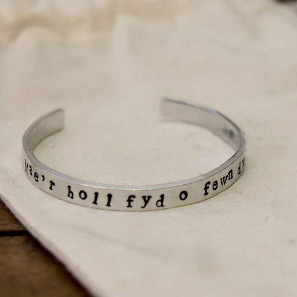 Bangle - Hand-stamped Aluminium - Personalised - Adult
