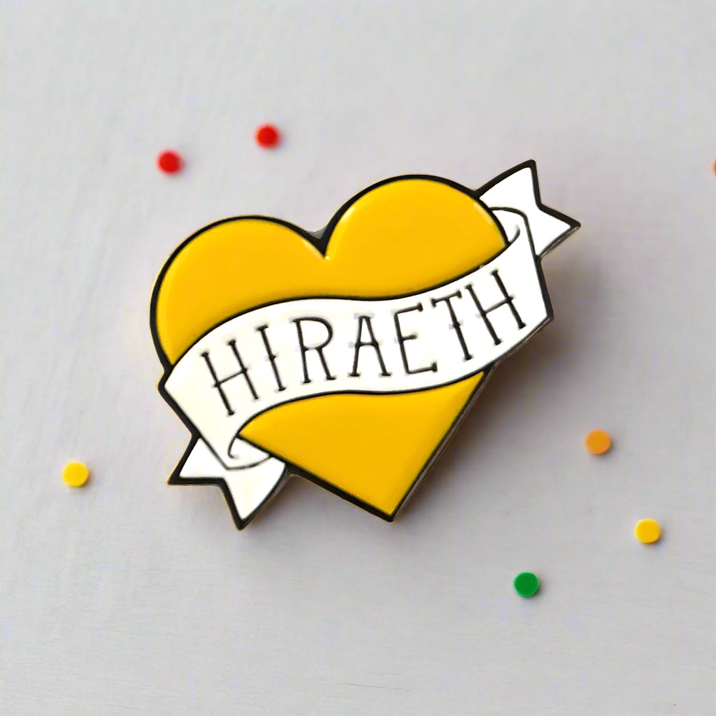 Brooch / Badge / Pin - Enamel - Heart - Hiraeth