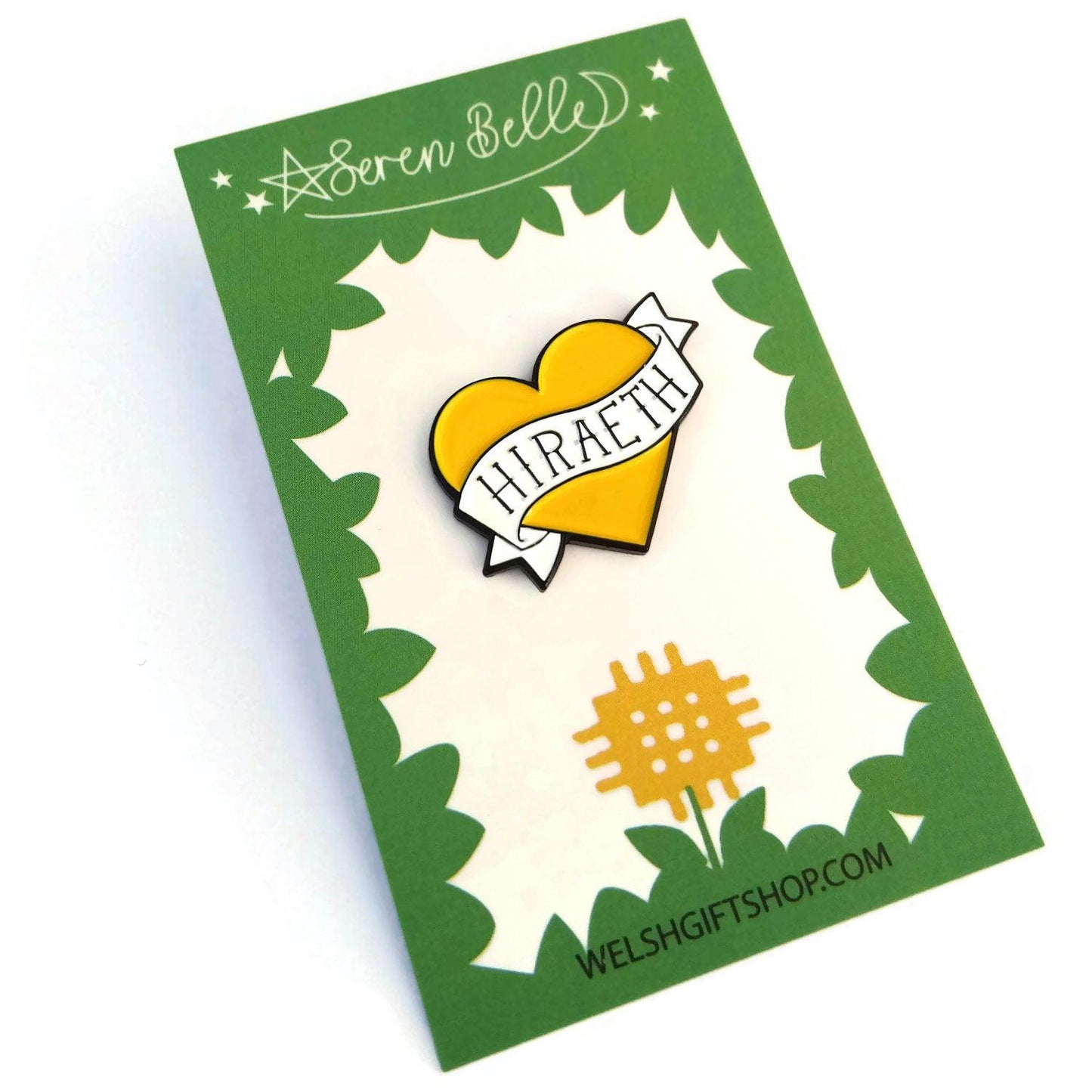 Brooch / Badge / Pin - Enamel - Heart - Hiraeth