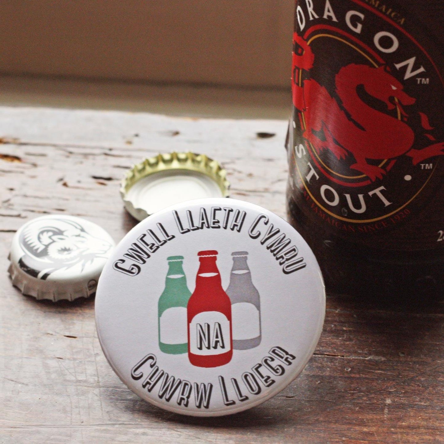 Keyring Bottle Opener - Gwell Llaeth Cymru na Chwrw Lloegr