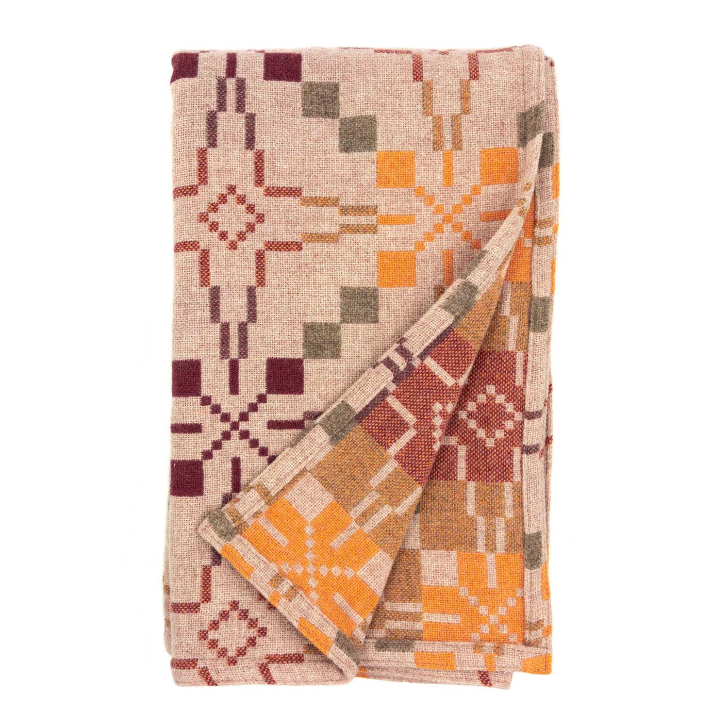 Throw / Blanket - Melin Tregwynt - Vintage Star - Clay