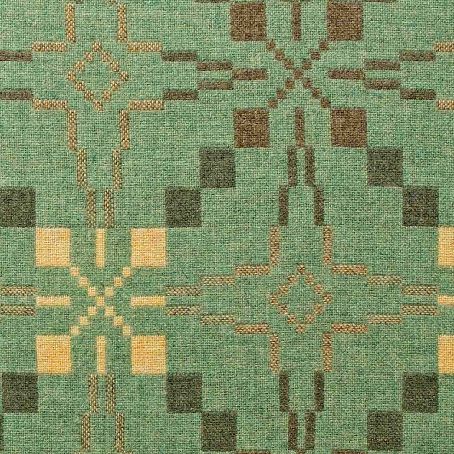 Throw / Blanket - Melin Tregwynt - Vintage Star - Mint Green