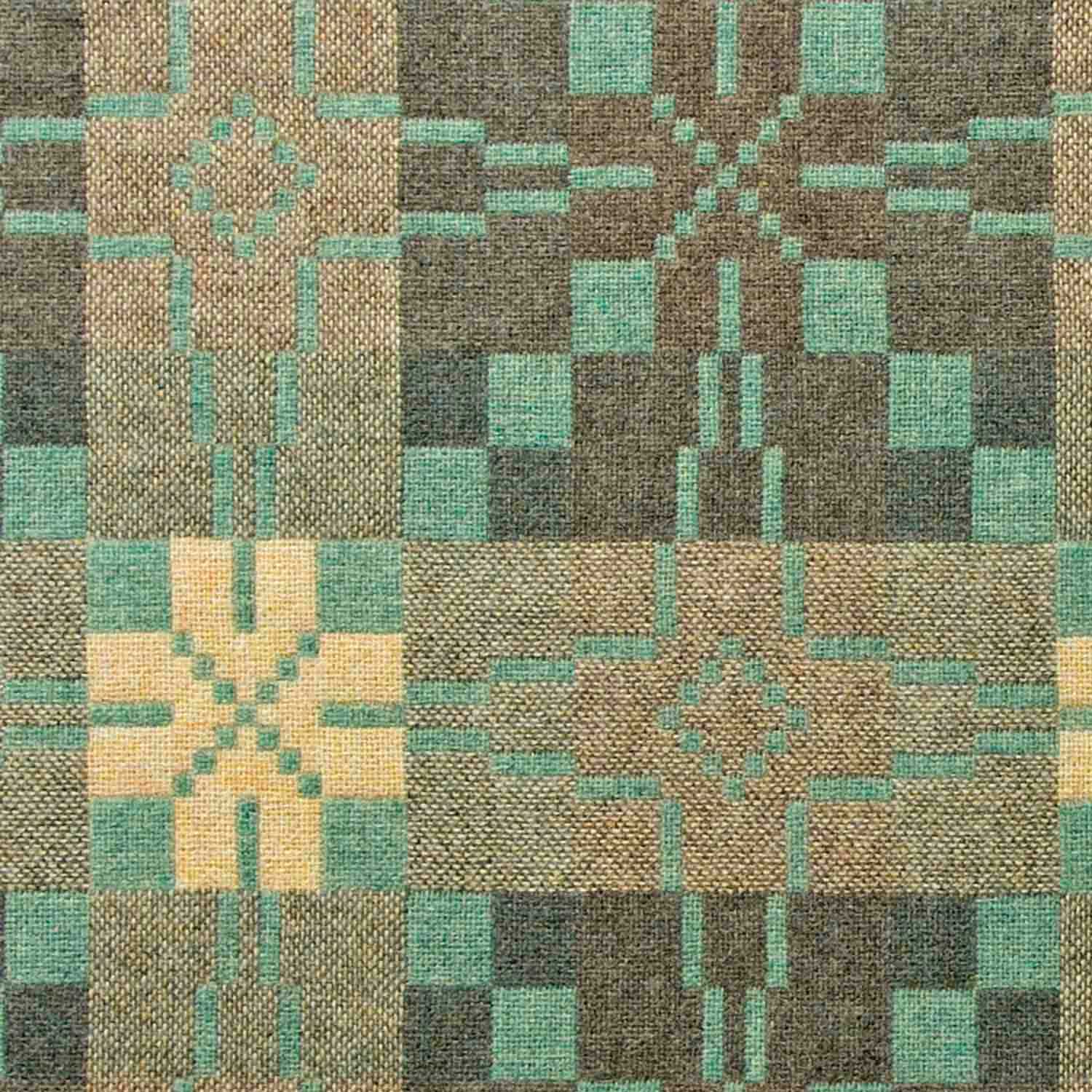 Throw / Blanket - Melin Tregwynt - Vintage Star - Mint Green
