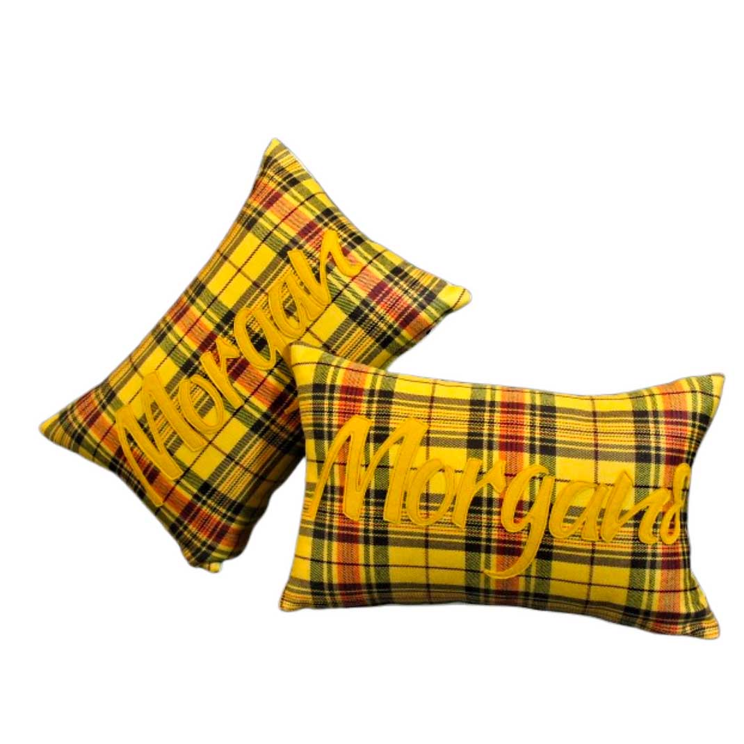 Cushion - Welsh Clan Tartan Wool - Your Surname - Personalised - Oblong