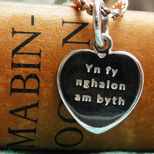 Mini Charm / Pendant - Yn Fy Nghalon Am Byth - Sterling Silver