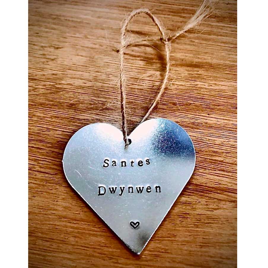 Heart Decoration - Hand-stamped Aluminium - Personalised