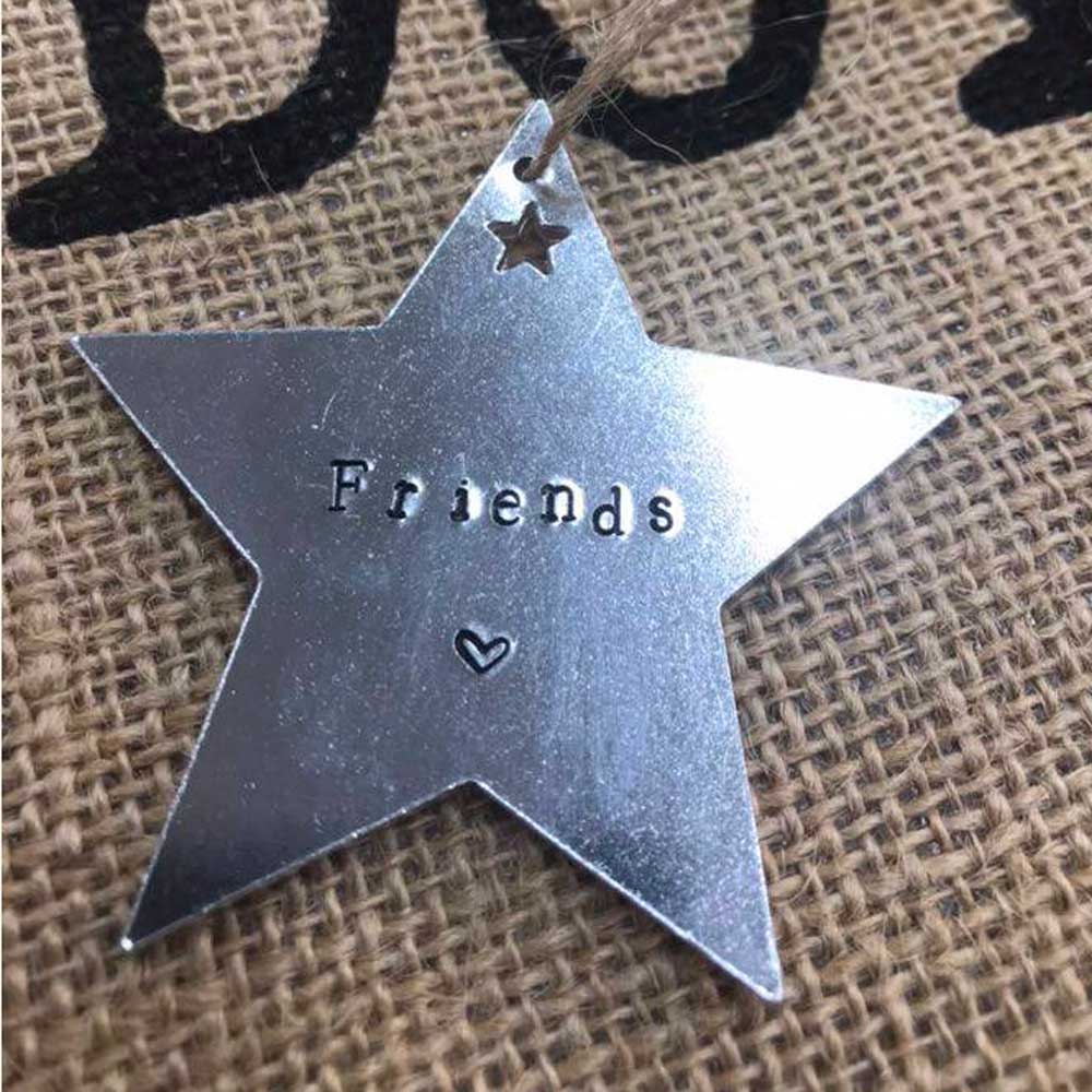 Christmas Decoration - Hand-stamped Aluminium - Personalised - Star