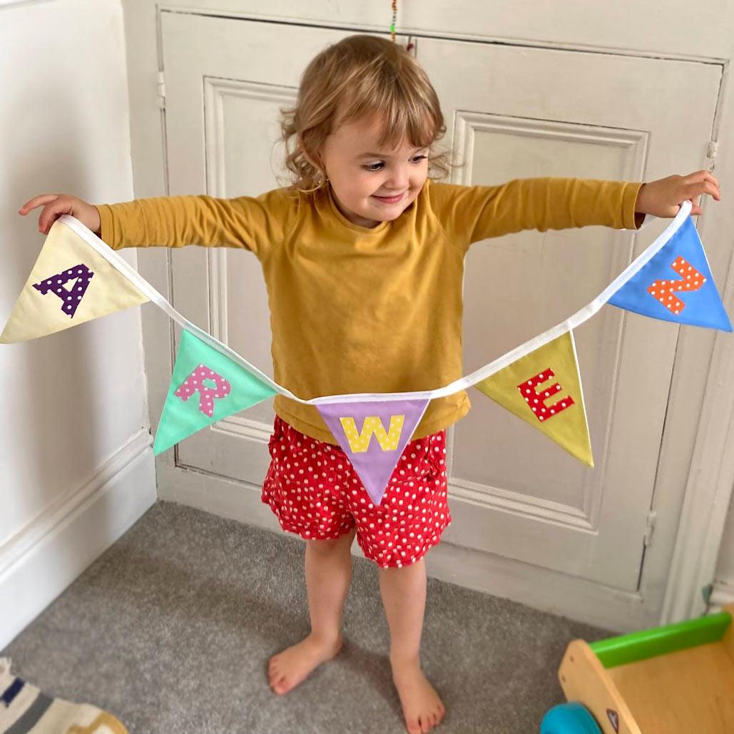 Bunting - Personalised Name - Rainbow