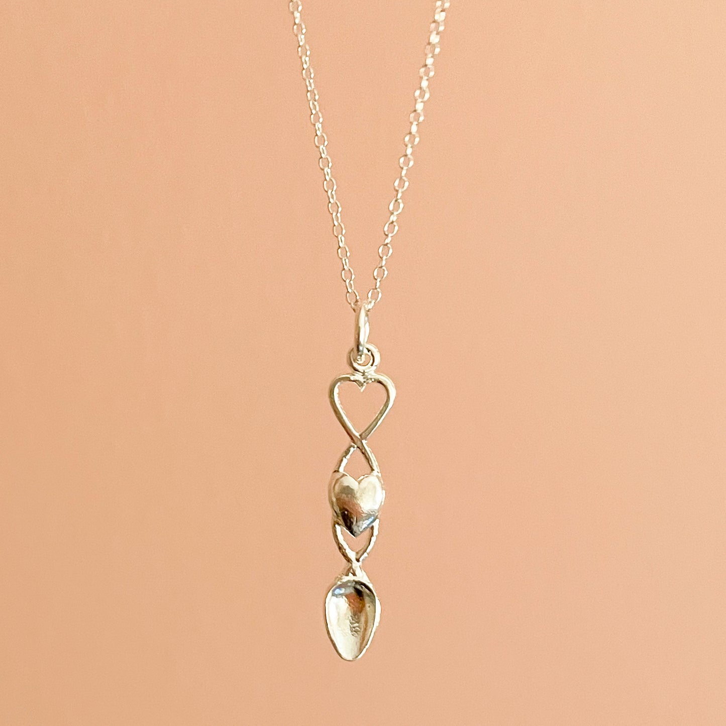 Necklace - Sterling Silver - Welsh Lovespoon - 16" Chain