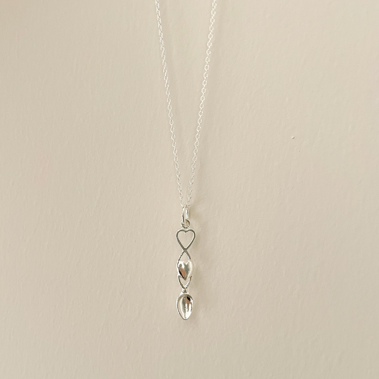 Necklace - Sterling Silver - Welsh Lovespoon - 16" Chain