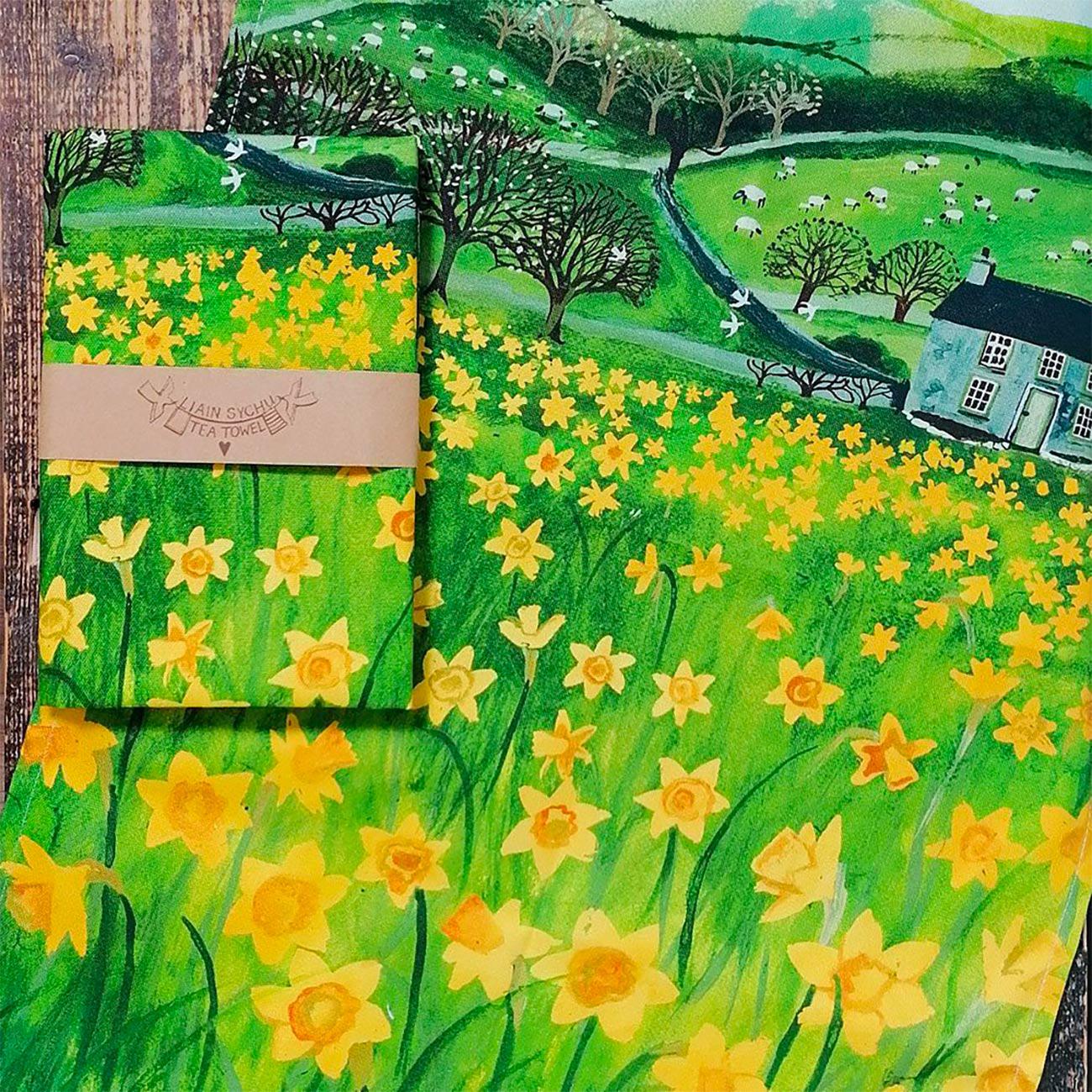 Tea Towel - Daffodil Field