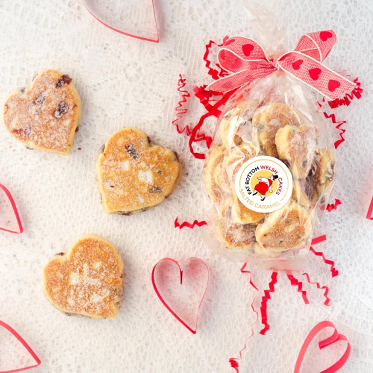 Welsh Cake Hearts - Fat Bottom - Bag of 14 (1st Class Postage included)