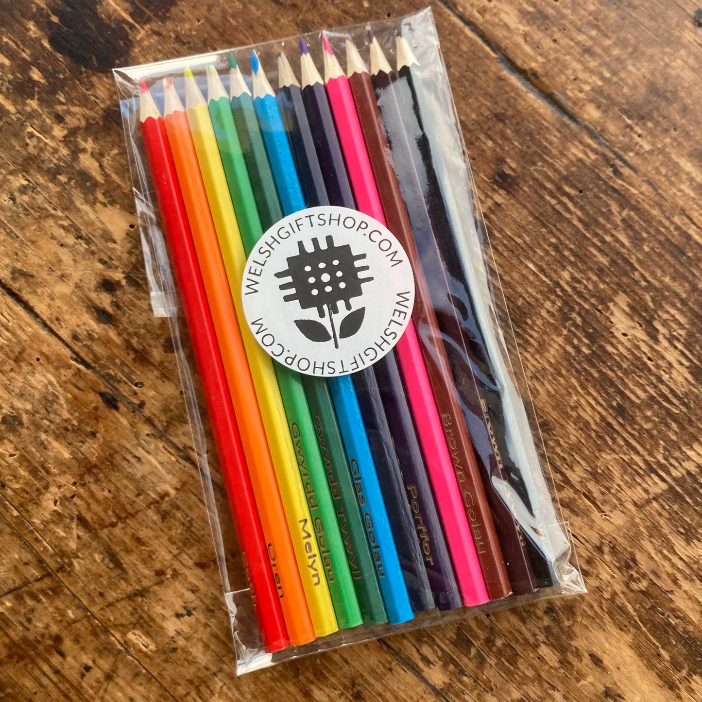 Colouring Pencils Set - Welsh Colour Names