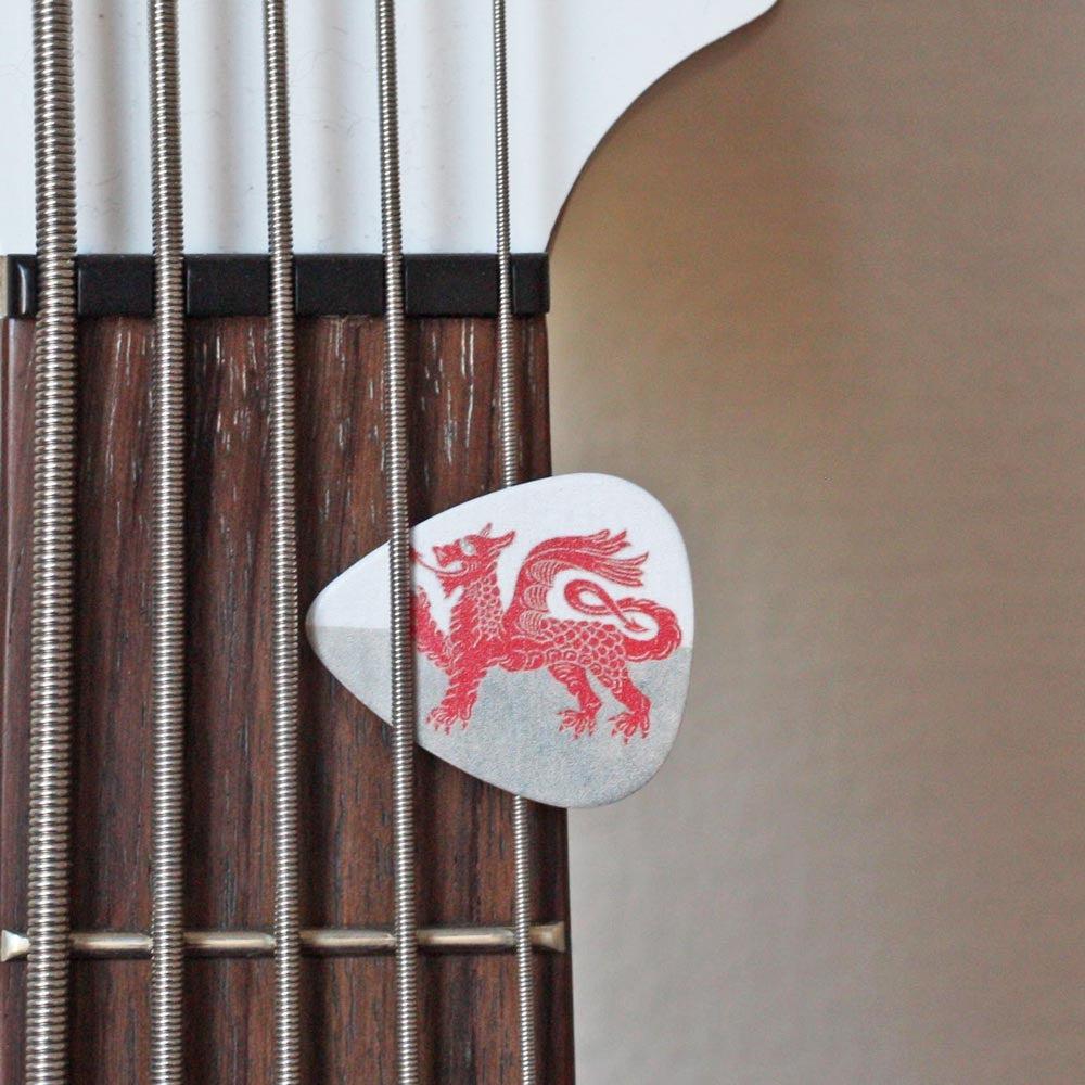 Plectrum / Guitar Pick Set - Welsh Dragon & Roc a Rol