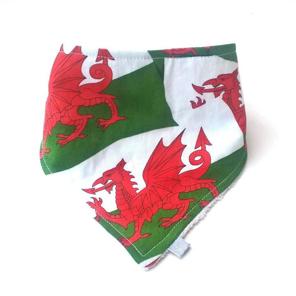 Dribble Bib / Bandana - Wales Flag - Welsh Dragon