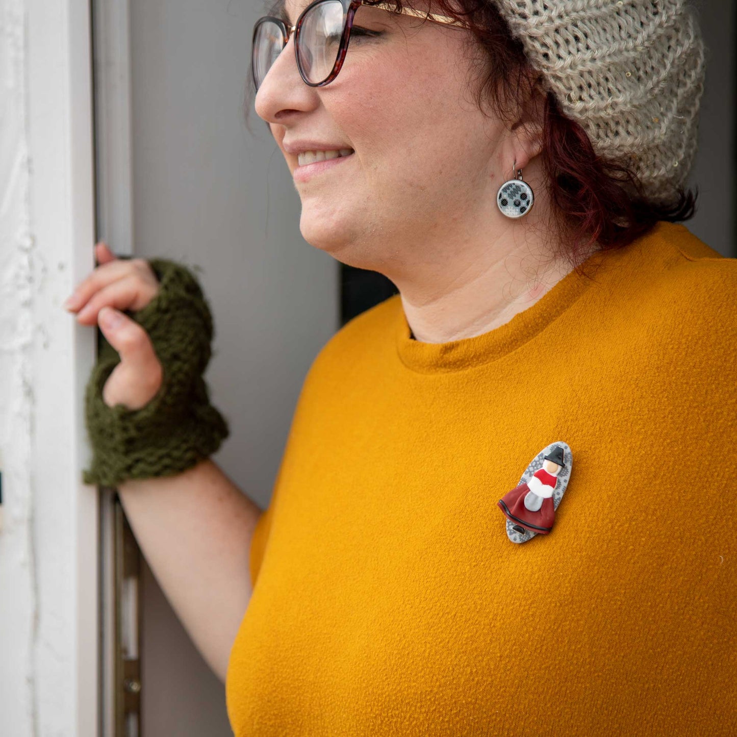 Brooch / Pin - Welsh Lady