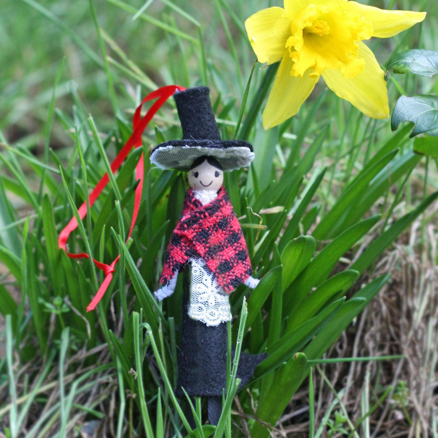 Peg Doll - Welsh Lady - Handmade in Wales