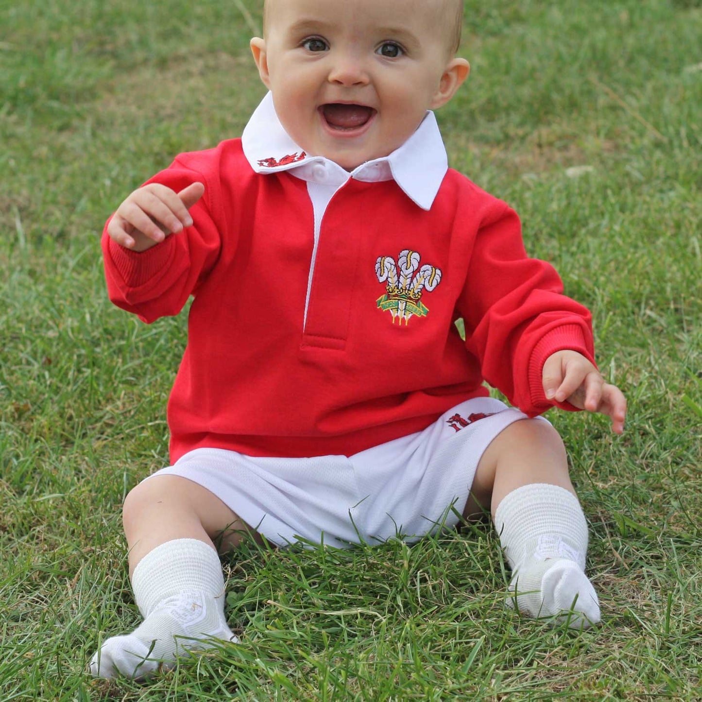 Welsh Rugby Shirt Top - Traditional Long Sleeve - Baby