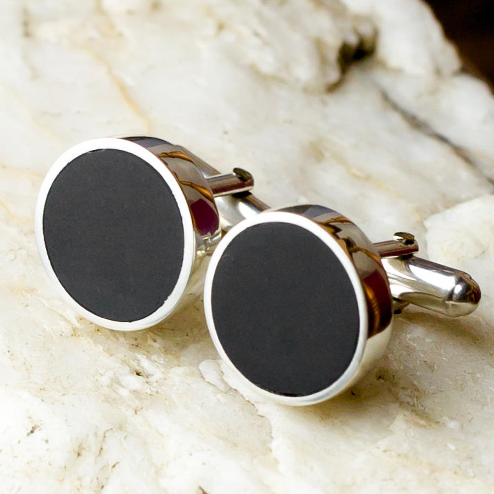 Cufflinks - Welsh Slate - 'Dewi'